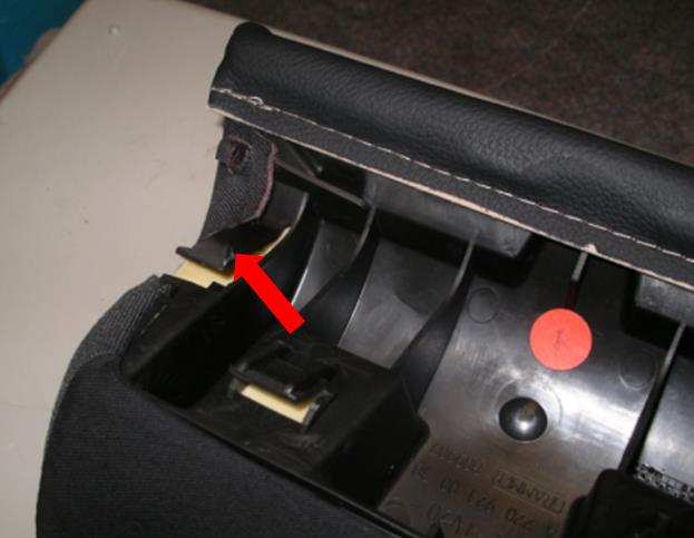 File:Rear View of Plastic Clip on Centre Console Upper Back-rest.jpg