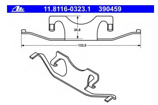 File:W220 rear brake caliper retaining spring ATE 11.8116-0323.1.jpg