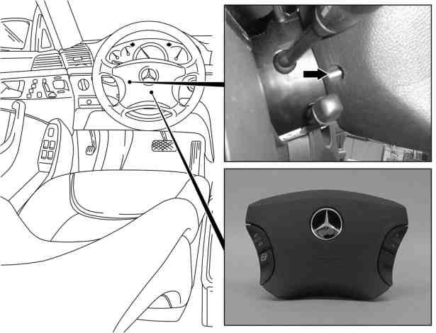 File:W220 remove install airbag unit on the steering wheel.jpg