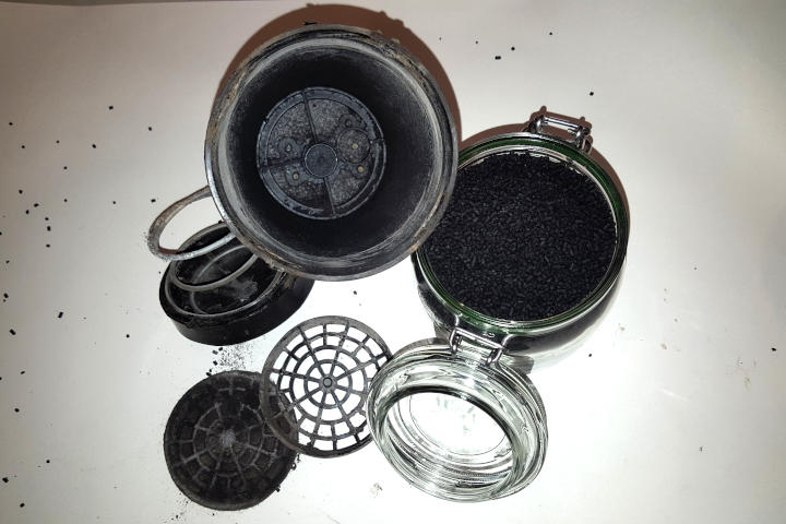File:W220 A2204700659 activated charcoal canister with charcoal removed.jpg