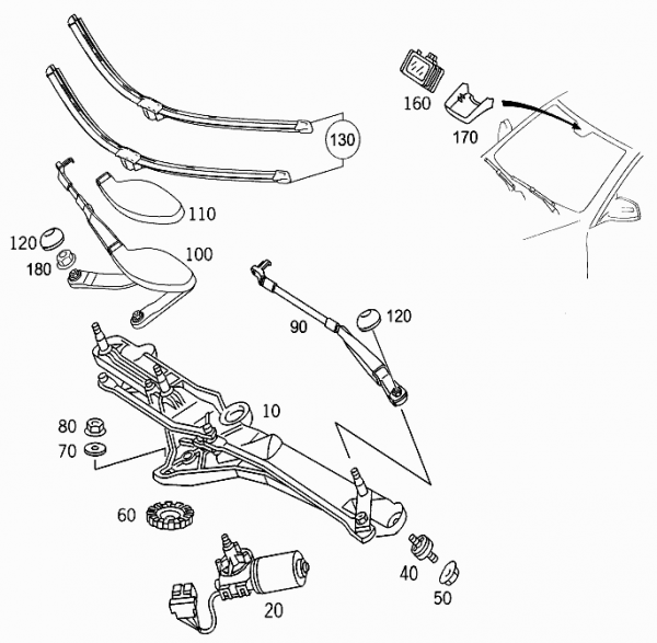 Windshield wiper W220 SClass Encyclopedia