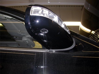 Shown on 220 S500, Right front door, Part of right electrically adjustable and heated exterior mirror