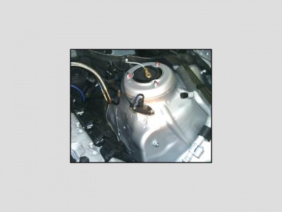 Shown on 220 S430, Engine compartment, left